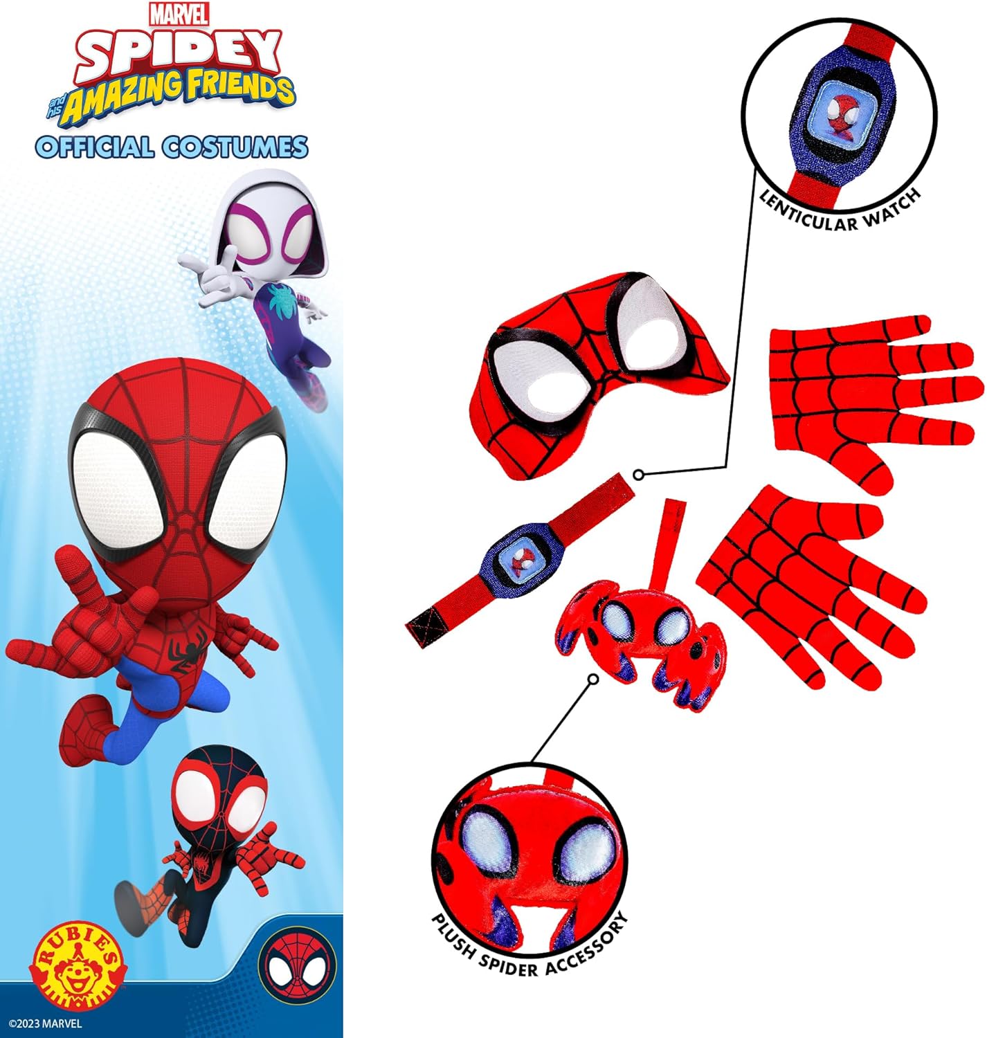 Kit enfant Marvel Spidey & Ses Amis Spider-Man, 4 accessoires taille unique – Image 3