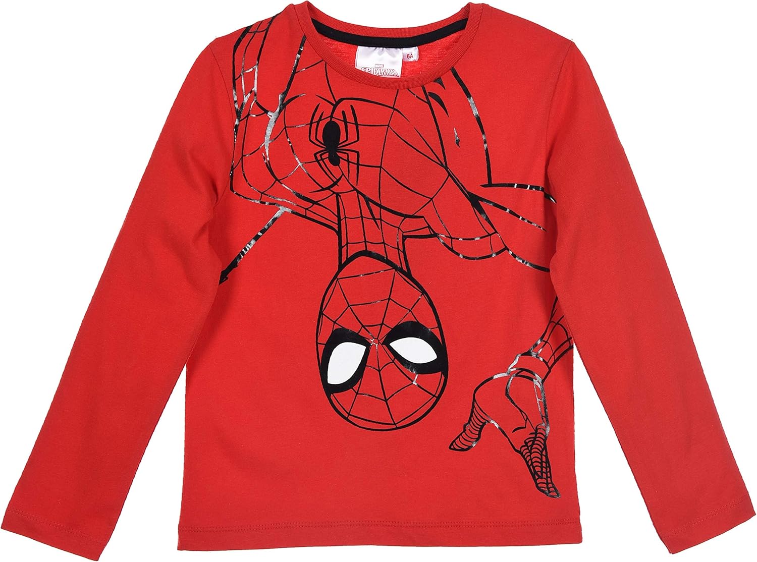 T-shirt garçon Spider-Man Marvel à manches longues rouge