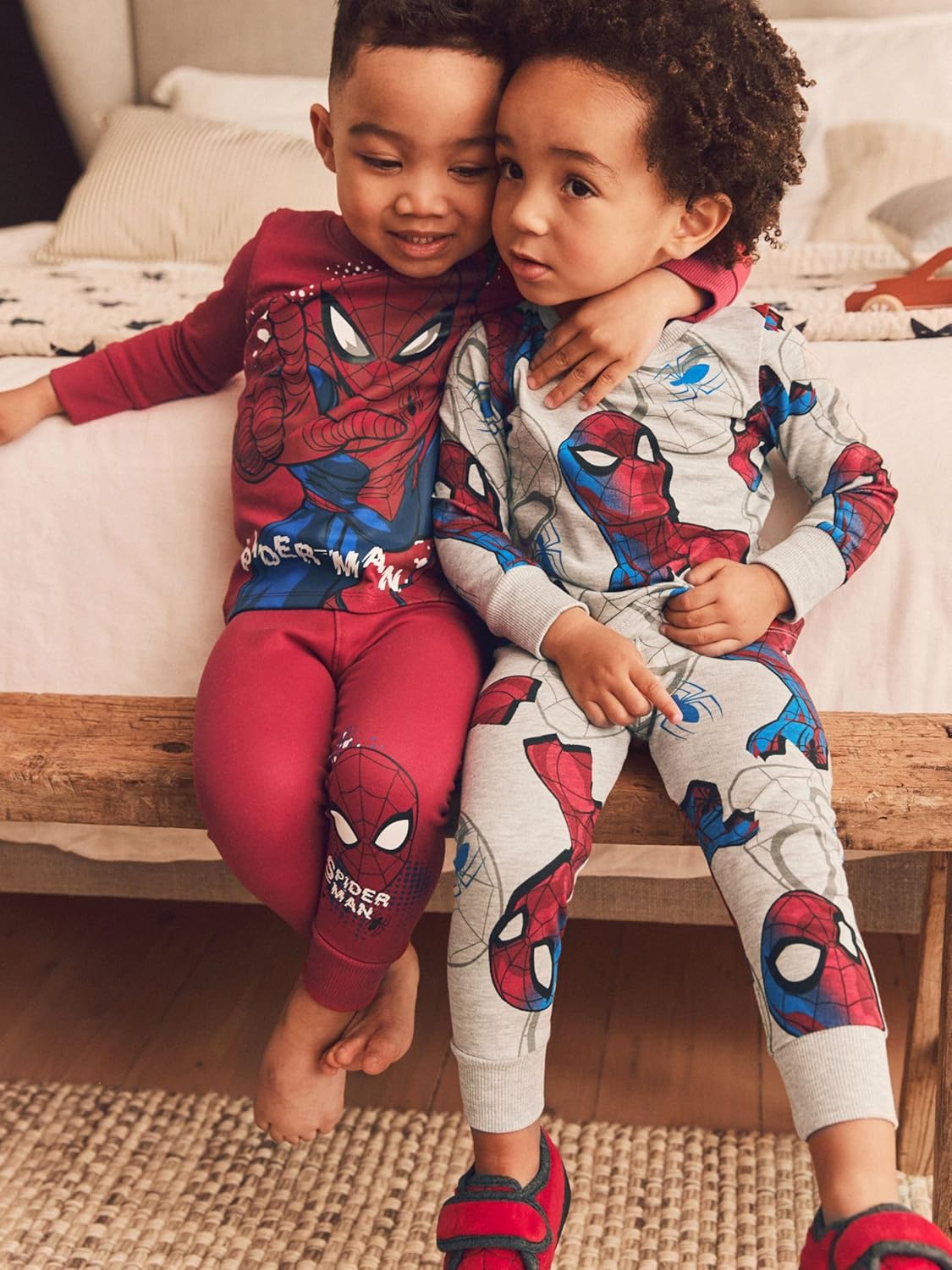 Pyjamas garçon NEXT Spider-Man lot de 2 rouge et bleu marine – Image 4