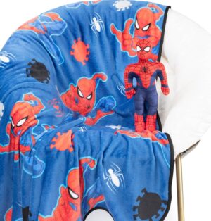 Ensemble 2 pièces Marvel Spiderman couverture 130 x 150 cm et oreiller peluche