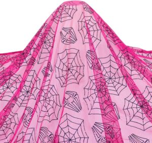 Tissu maille Spider Man en tulle à motif toile d'araignée 1.58