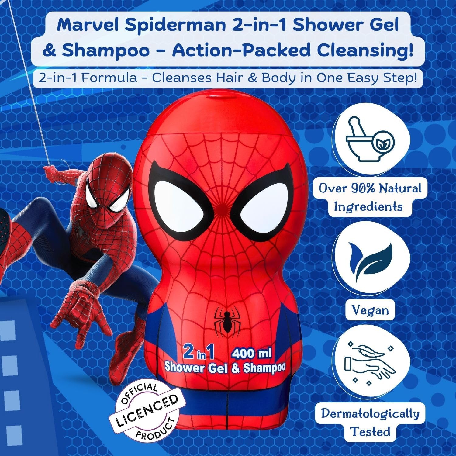 Gel douche et shampooing Spider-Man format 400 – Image 2
