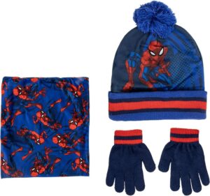 Ensemble Marvel Spiderman 3 pièces bonnet, gants et culotte enfant