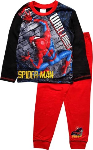 Pyjama long garçon Marvel Spiderman, face avant 100 % polyester