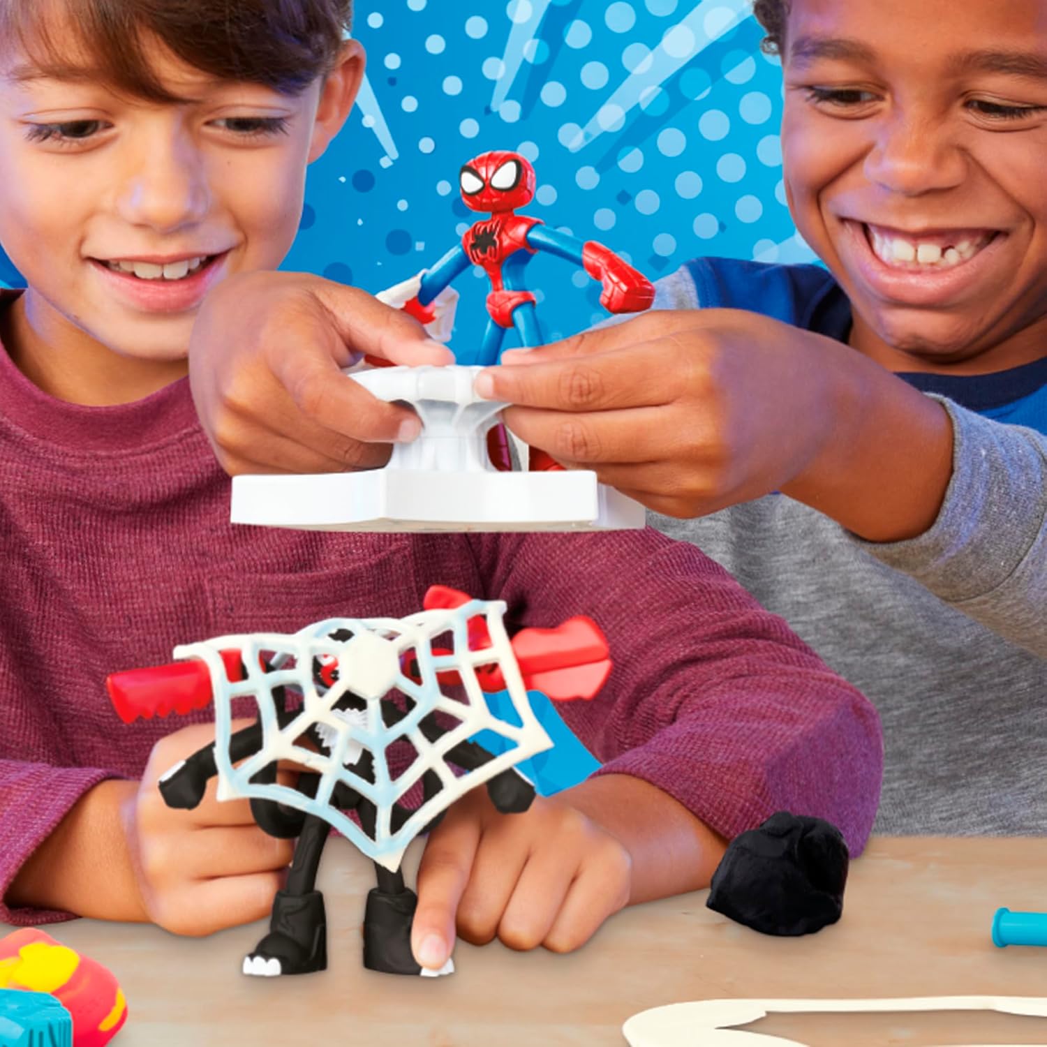 Coffret Play-Doh Marvel Spider-Man avec Venom et 2 figurines de 10 cm – Image 3
