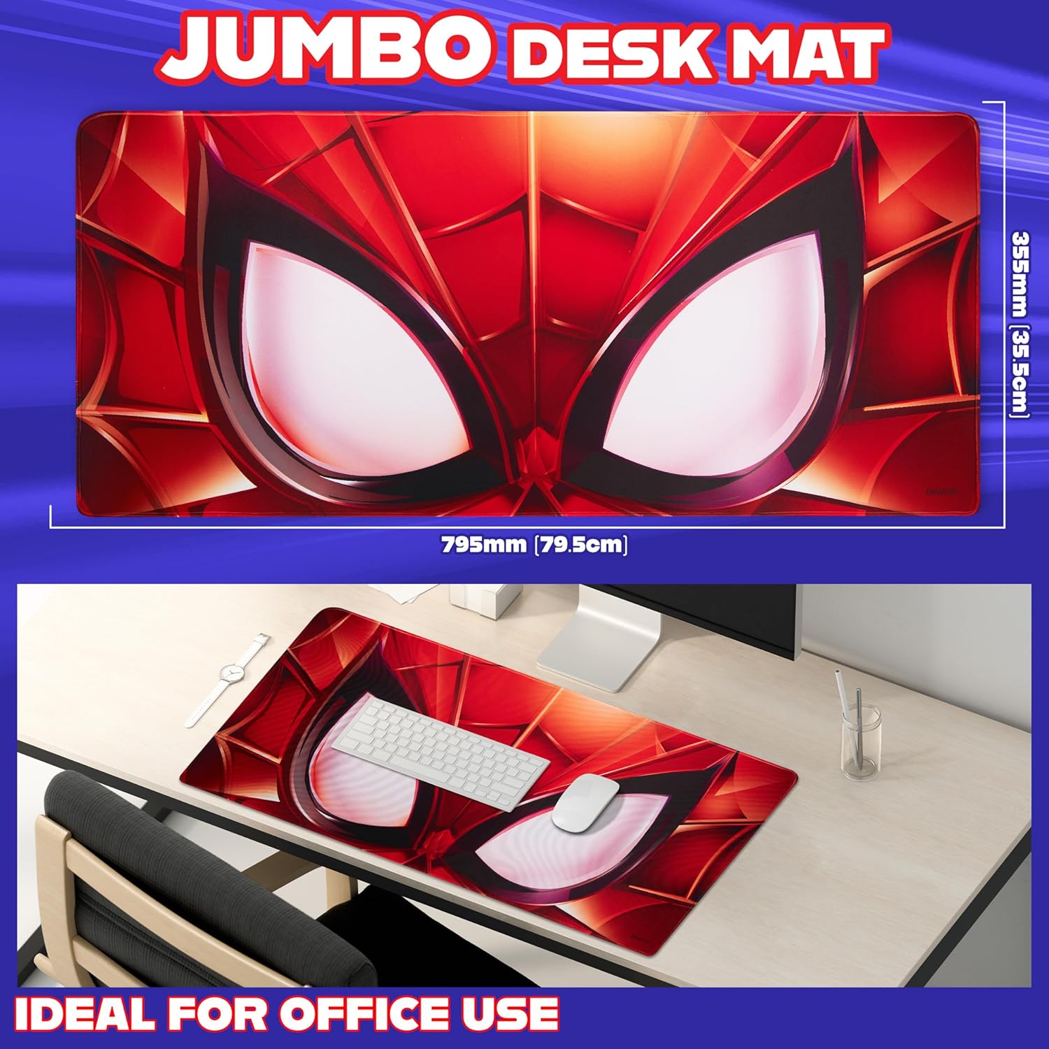 Tapis de souris Marvel Spiderman rouge 80x36 cm – Image 3