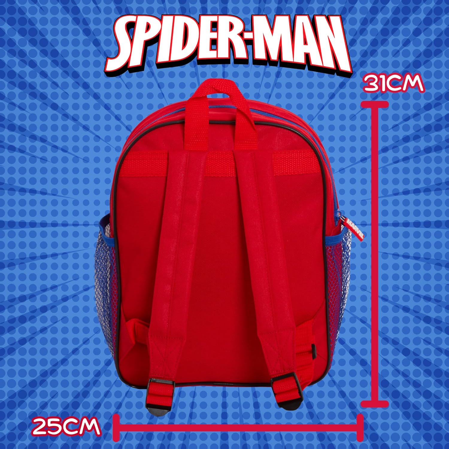 Sac à dos Marvel Spider-Man rouge avec peluche 3D – Image 6