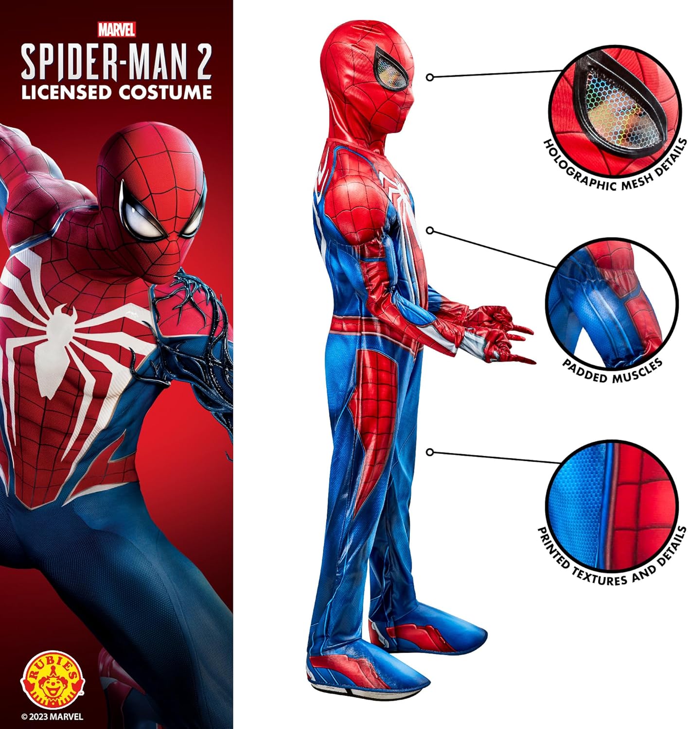 Costume enfant Marvel Spider-Man 2 Gamerverse avec combinaison imprimée – Image 3