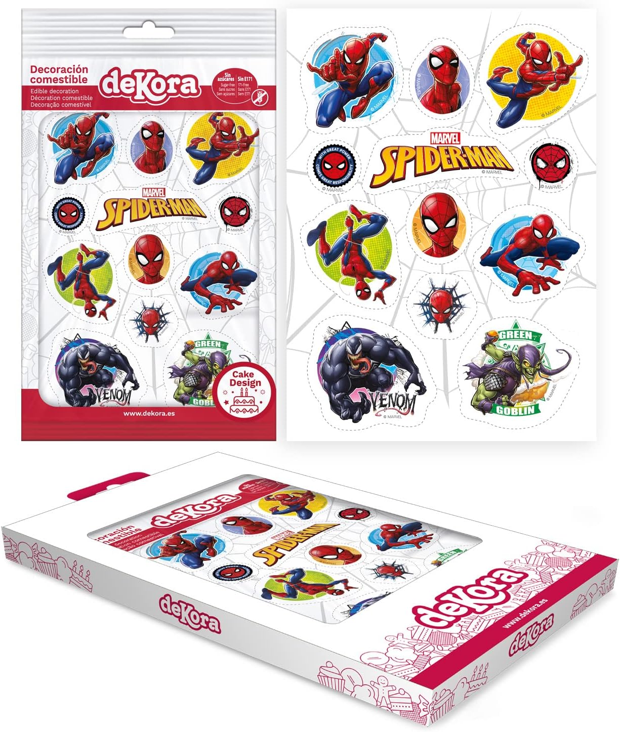 Décoration comestible Spider-Man en silhouette découpée pour gâteau d'anniversaire – Image 4
