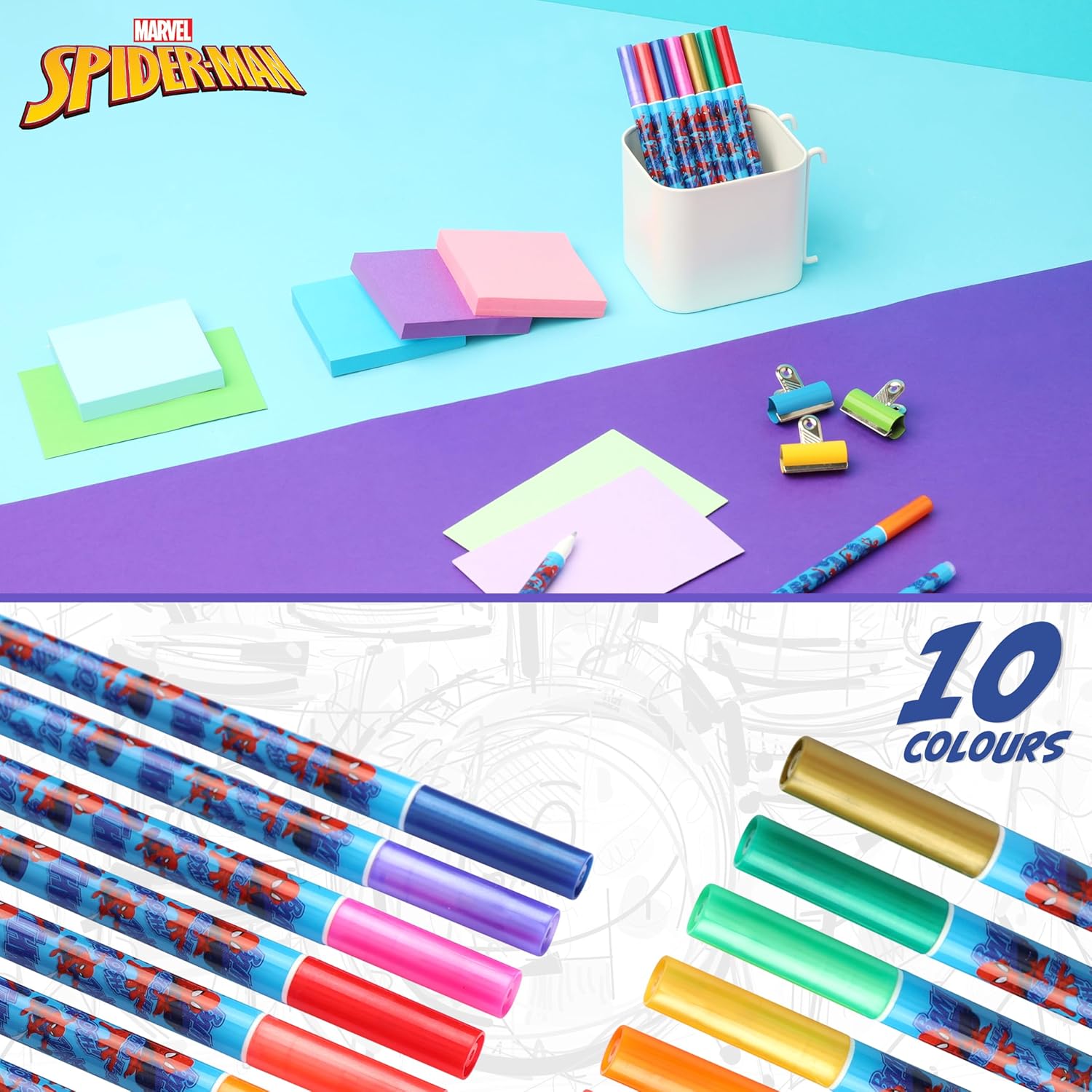 Set de 10 stylos gel Disney Spiderman couleur Multi Spiderman – Image 6