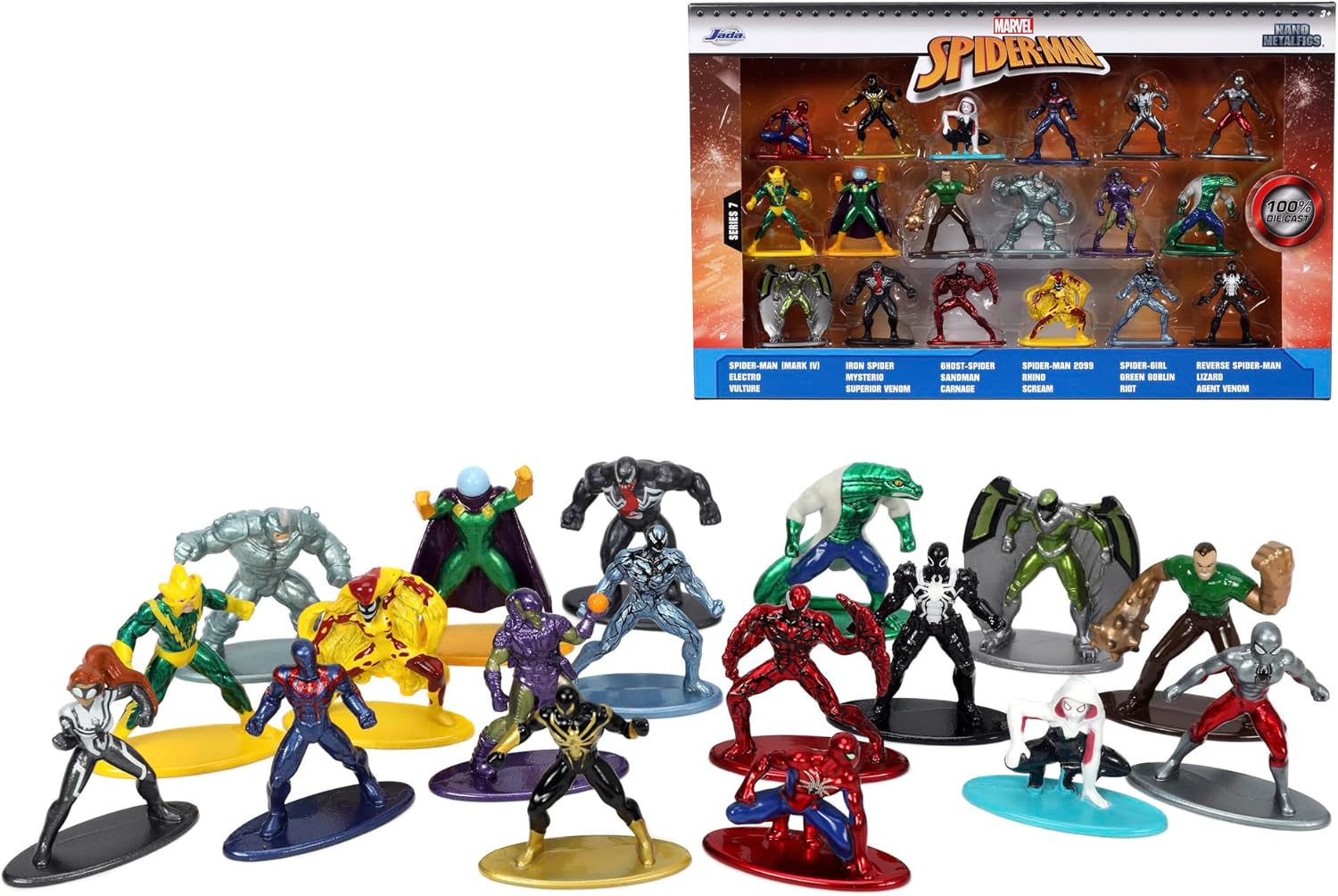 Set Spider-Man Jada 18 pièces en métal 4 cm – Image 3