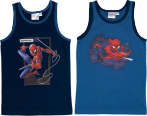 Lot de 2 maillots de corps Marvel Spiderman à larges bretelles pour enfant