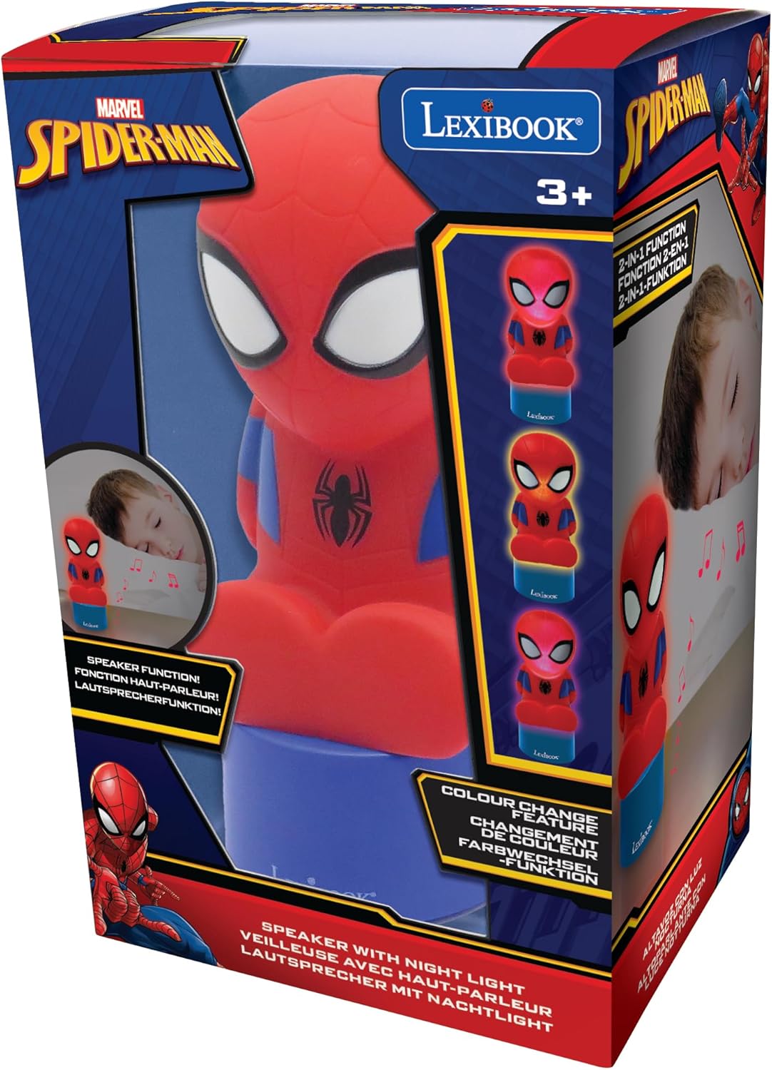 Veilleuse haut-parleur Spider-Man Lexibook à changement de couleurs NS01SP – Image 6
