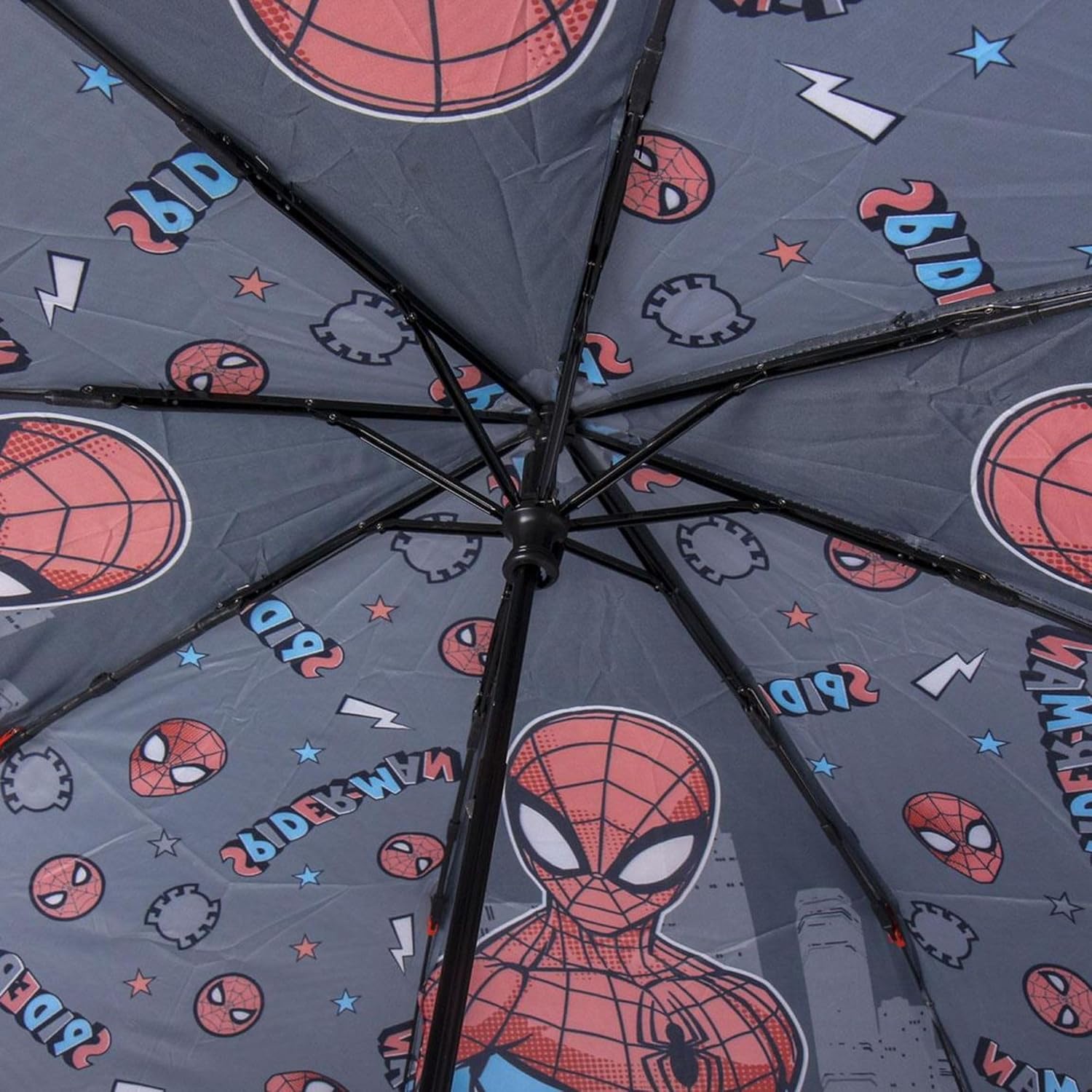 Parapluie enfant Marvel Spiderman Black à poignée ergonomique – Image 3