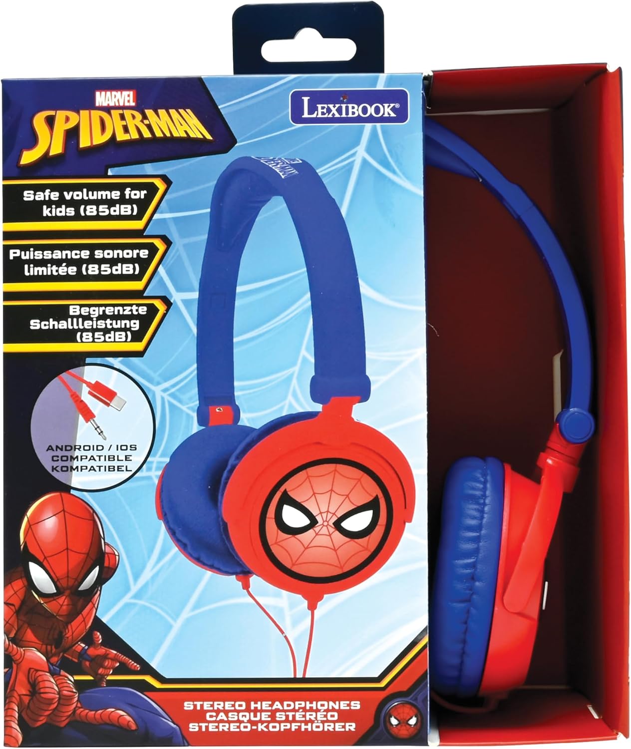 Casque audio stéréo pliable et ajustable Spider-Man Lexibook HP010SP – Image 5