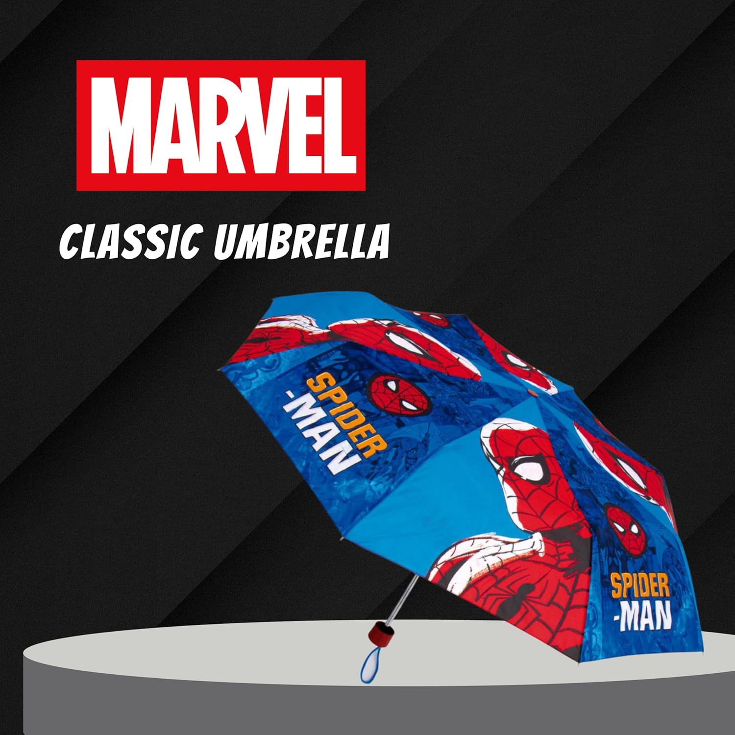 Parapluie pliant compact Marvel Spider-Man rouge – Image 2