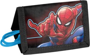 Portefeuille Spiderman bande dessinée avec fermeture éclair 9 x 13 cm