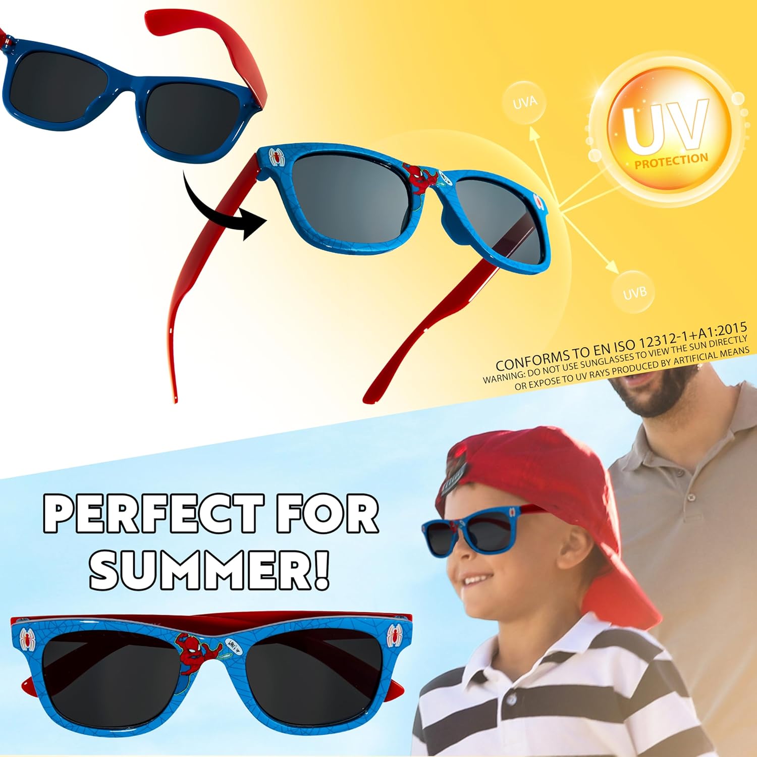 Ensemble enfant Spider-Man Marvel avec lunettes de soleil et porte-monnaie – Image 3