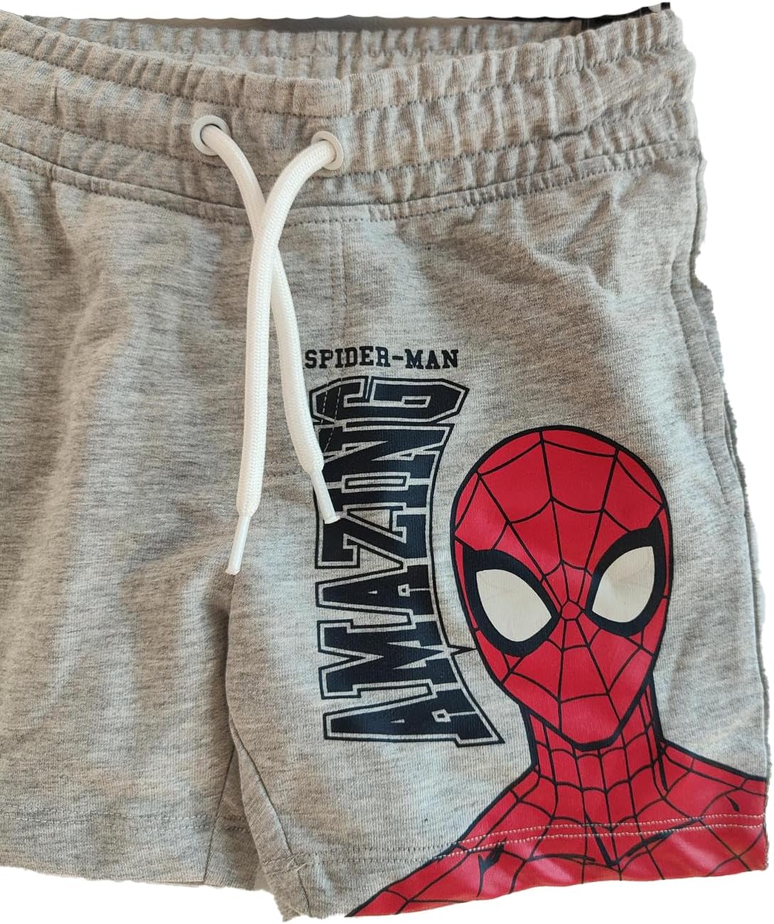 Short Marvel Spider-Man gris chiné à cordon de serrage enfant – Image 5