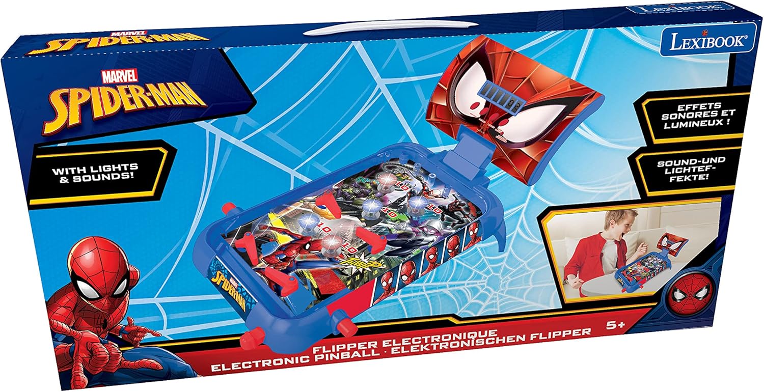 Flipper électronique de table Spider-Man Lexibook avec écran LCD – Image 3