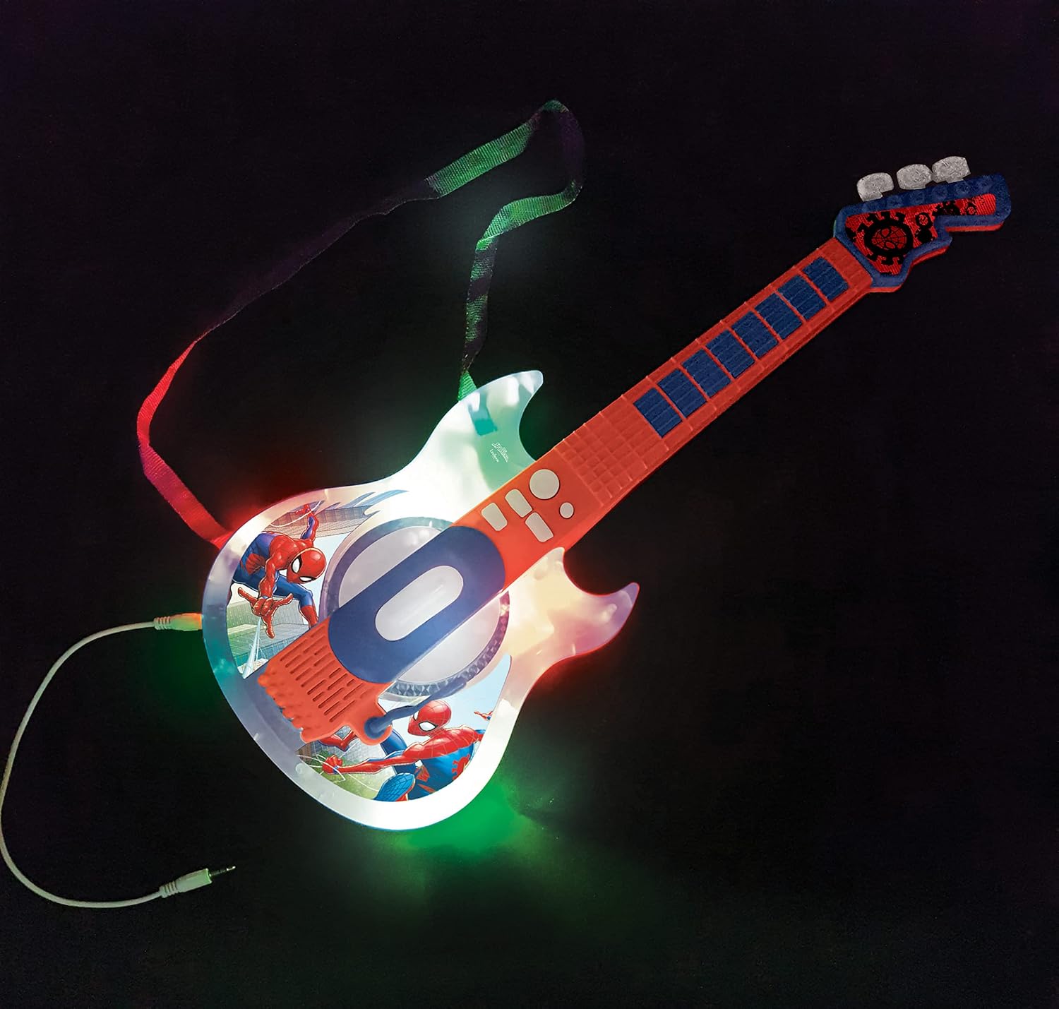 Spider-Man Lexibook guitare électronique lumineuse K260SP avec micro et lunettes – Image 2