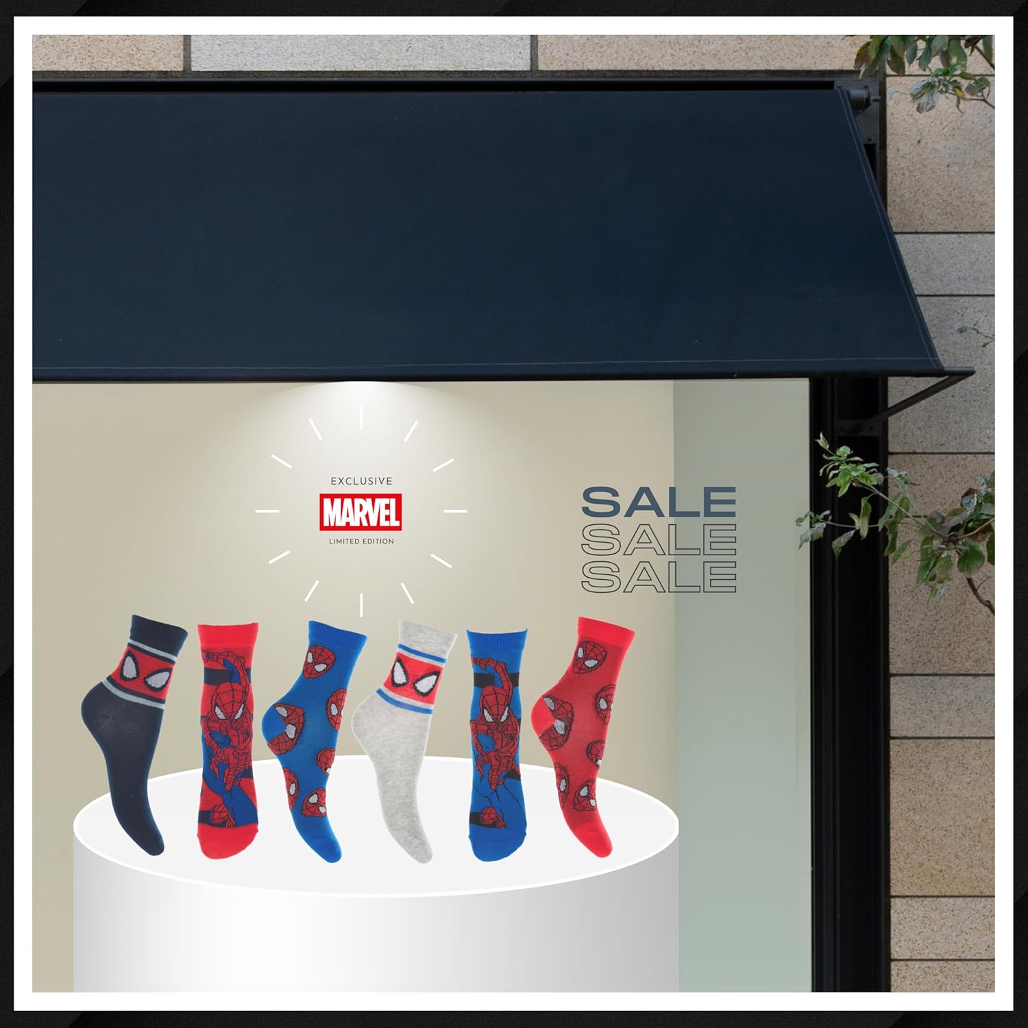 Marvel Spider-Man lot de 6 chaussettes en coton multicolores, taille 31-34 – Image 3
