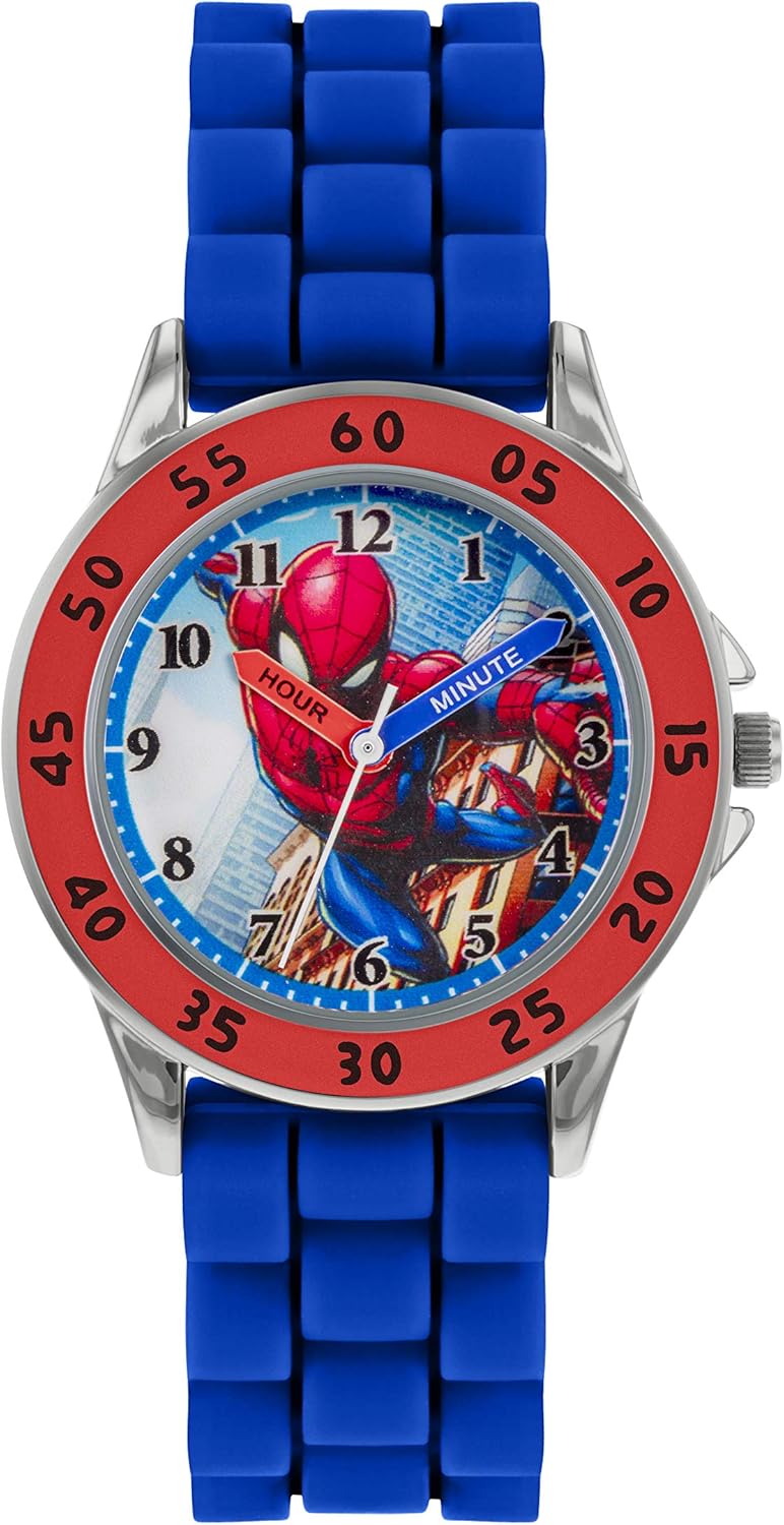 Montre enfant Marvel Spider-Man cadran rond avec bracelet en silicone 9048