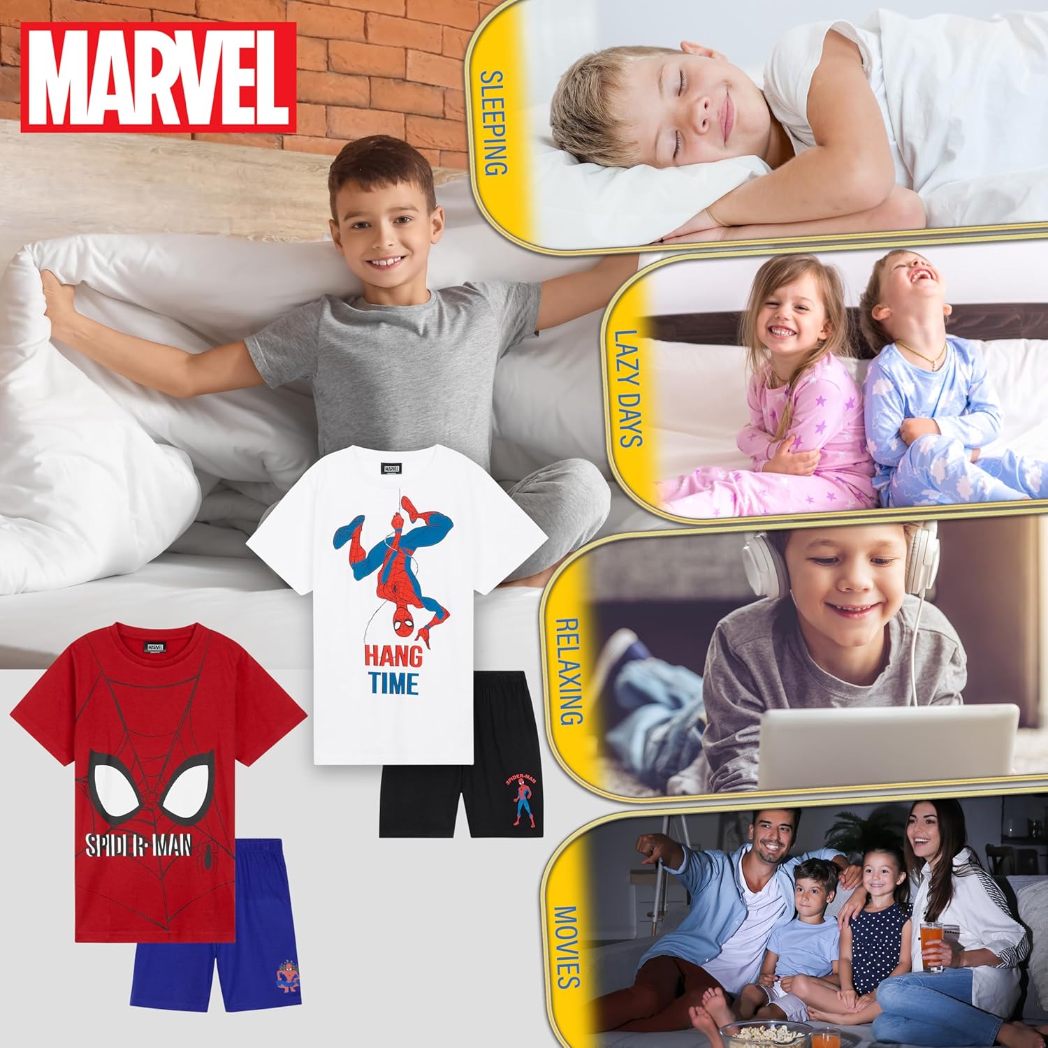 Lot de 2 pyjamas enfant Spider-Man Marvel, doux et confortable – Image 4