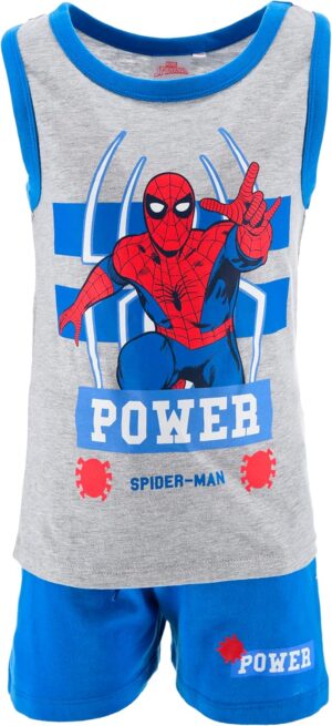 Ensemble garçon Spider-Man t-shirt sans manches et short 100% coton