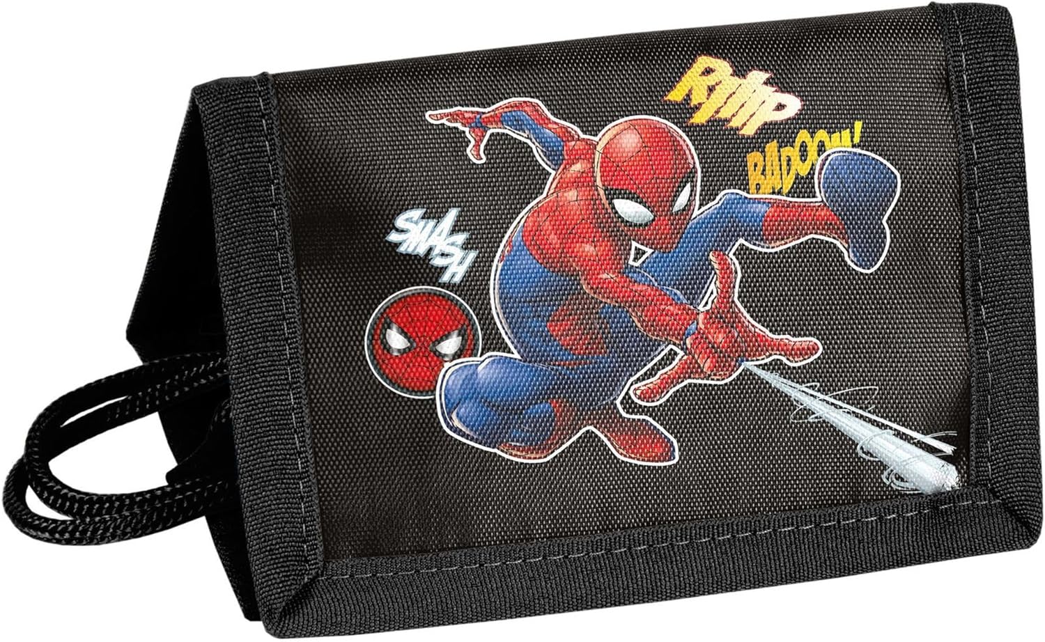 Portefeuille enfant Spiderman noir multicolore 12 x 8 x 1,5 cm