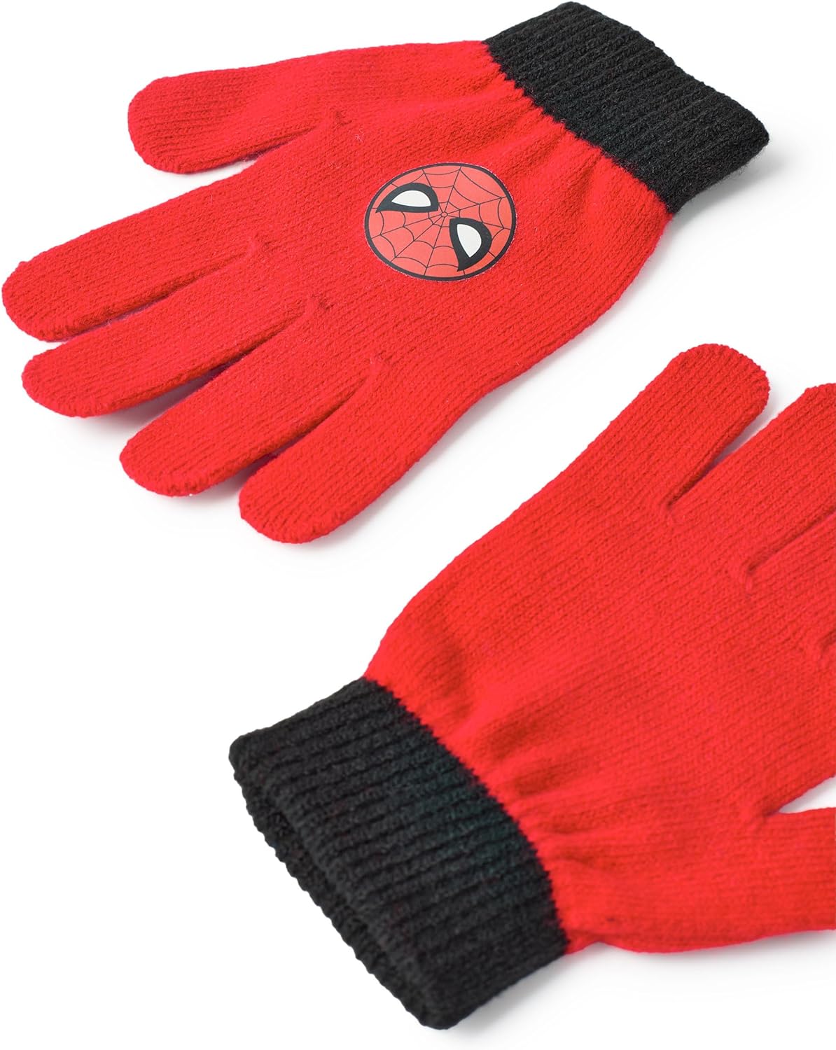 Ensemble Marvel Spiderman bonnet rouge et noir avec gants imprimés – Image 5