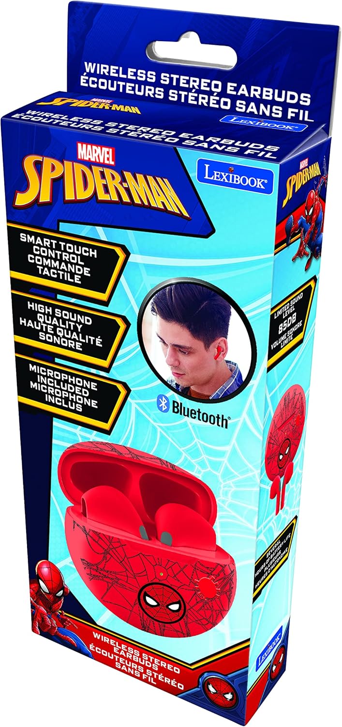 Écouteurs sans fil Bluetooth Spider-Man Lexibook avec micro et contrôle tactile HPBT05SP – Image 4