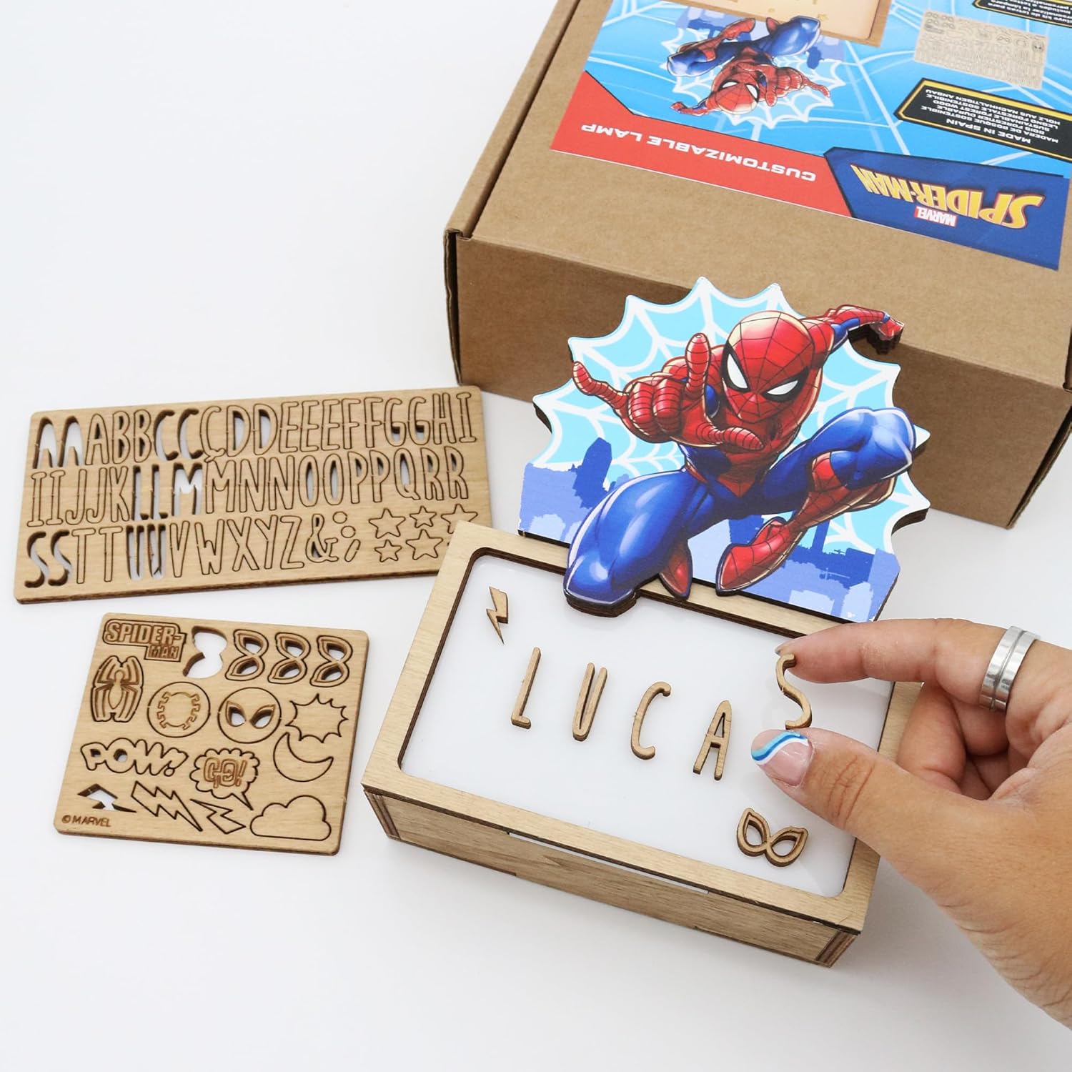 Lampe Spider-Man Marvel personnalisable avec kit de lettres – Image 2