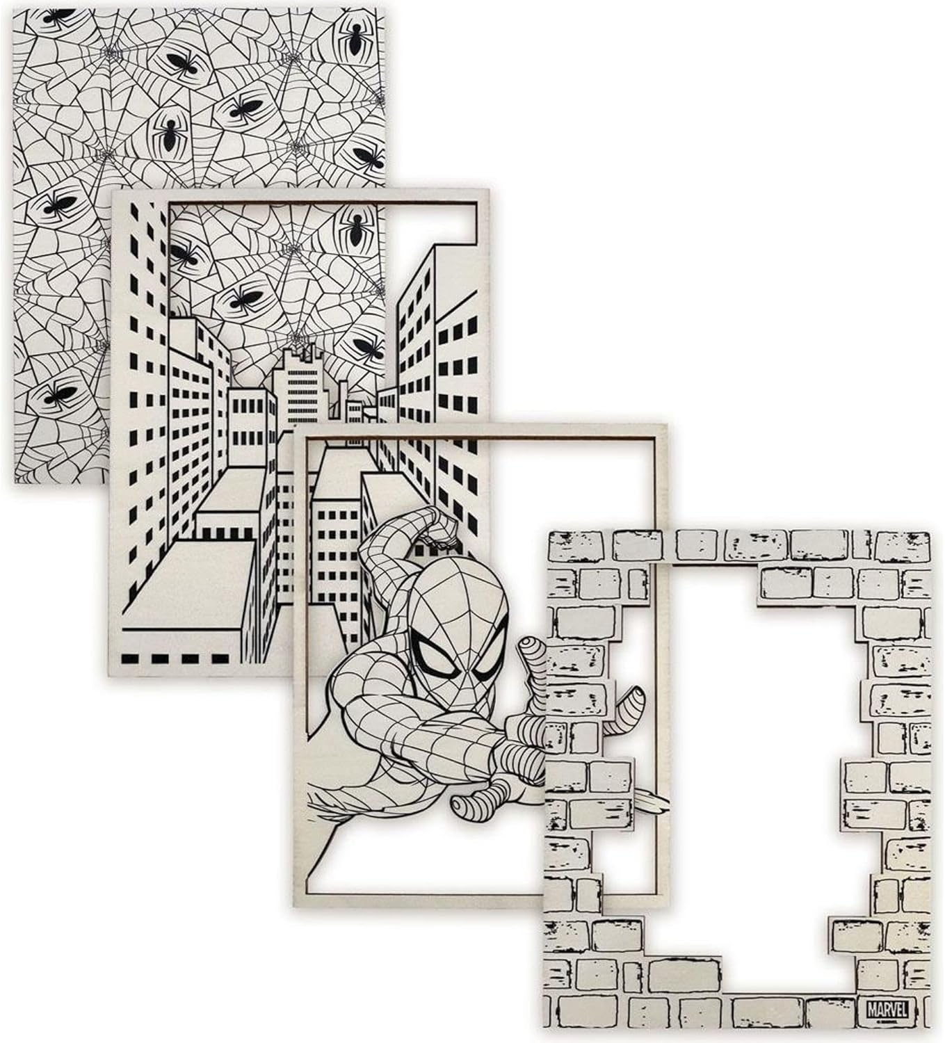 Kit de peinture en bois 3D Spider-Man Marvel avec 6 peintures – Image 3