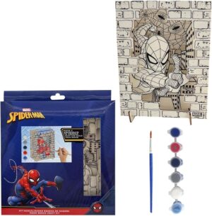 Kit de peinture en bois 3D Spider-Man Marvel avec 6 peintures