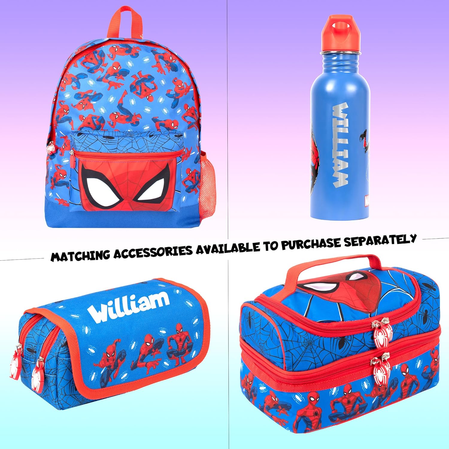 Sac banane Marvel Spiderman bleu et rouge à sangle réglable pour enfant – Image 3