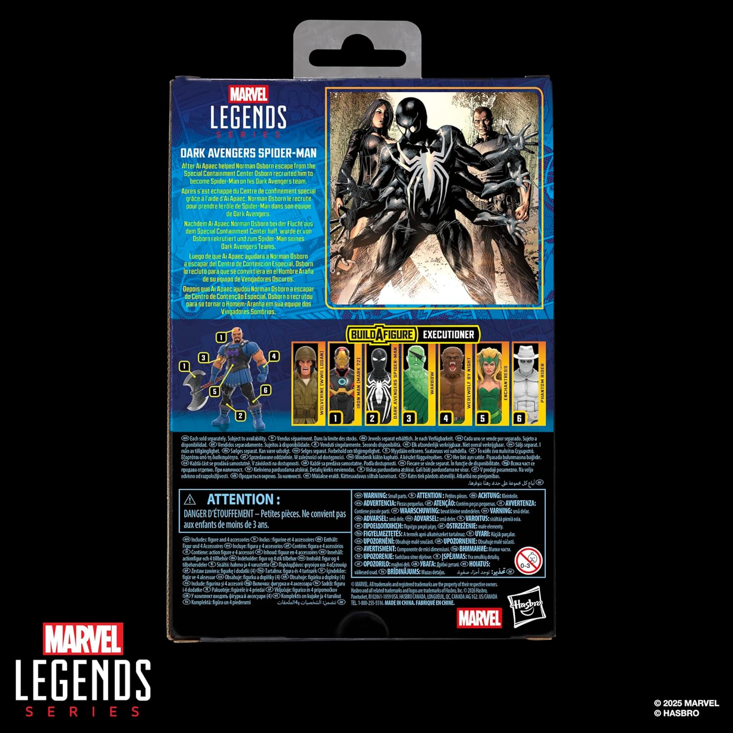 Figurine Marvel Legends Spider-Man Dark Avengers avec 3 accessoires – Image 3