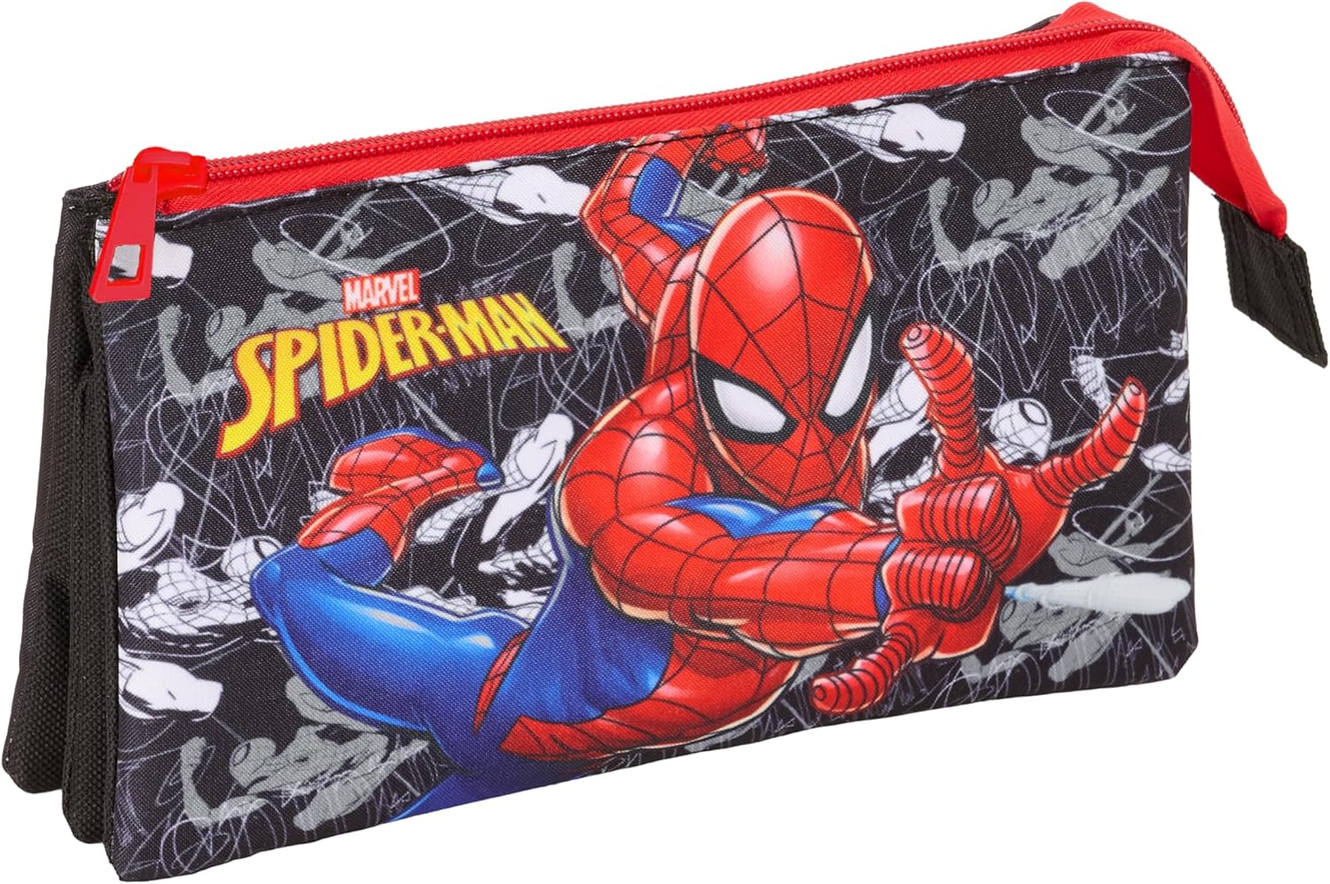 Trousse triple Spider-Man en polyester 22 x 3 x 12 cm
