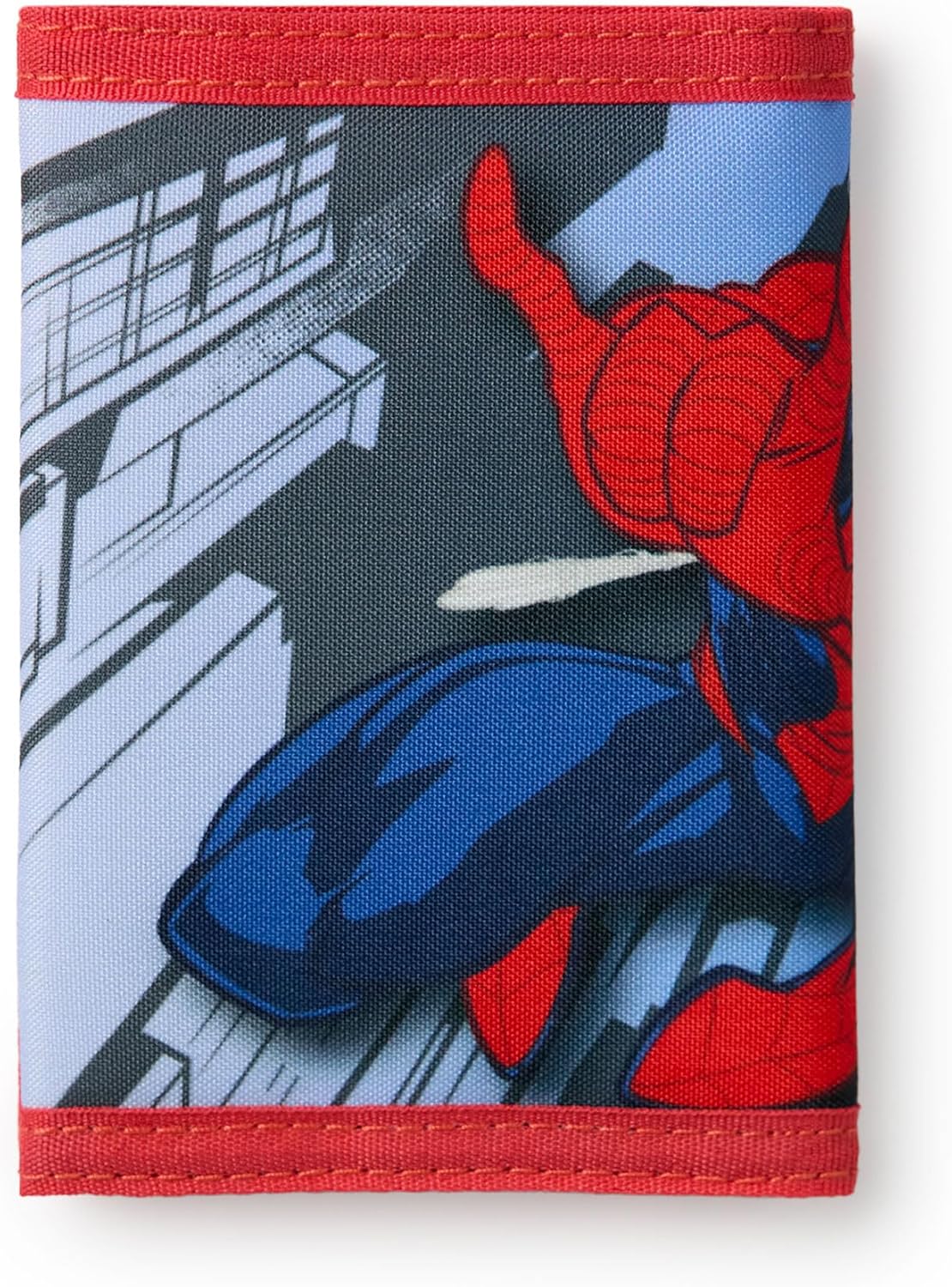 Portefeuille Marvel Spider-Man rouge à trois volets avec imprimé THWIP ! et porte-clés masque – Image 2