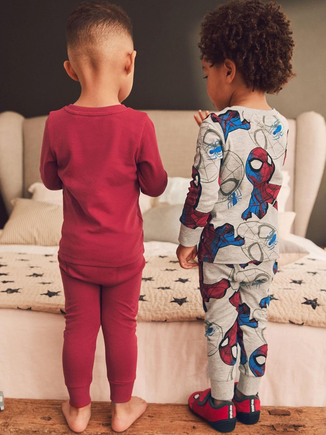 Pyjamas garçon NEXT Spider-Man lot de 2 rouge et bleu marine – Image 2