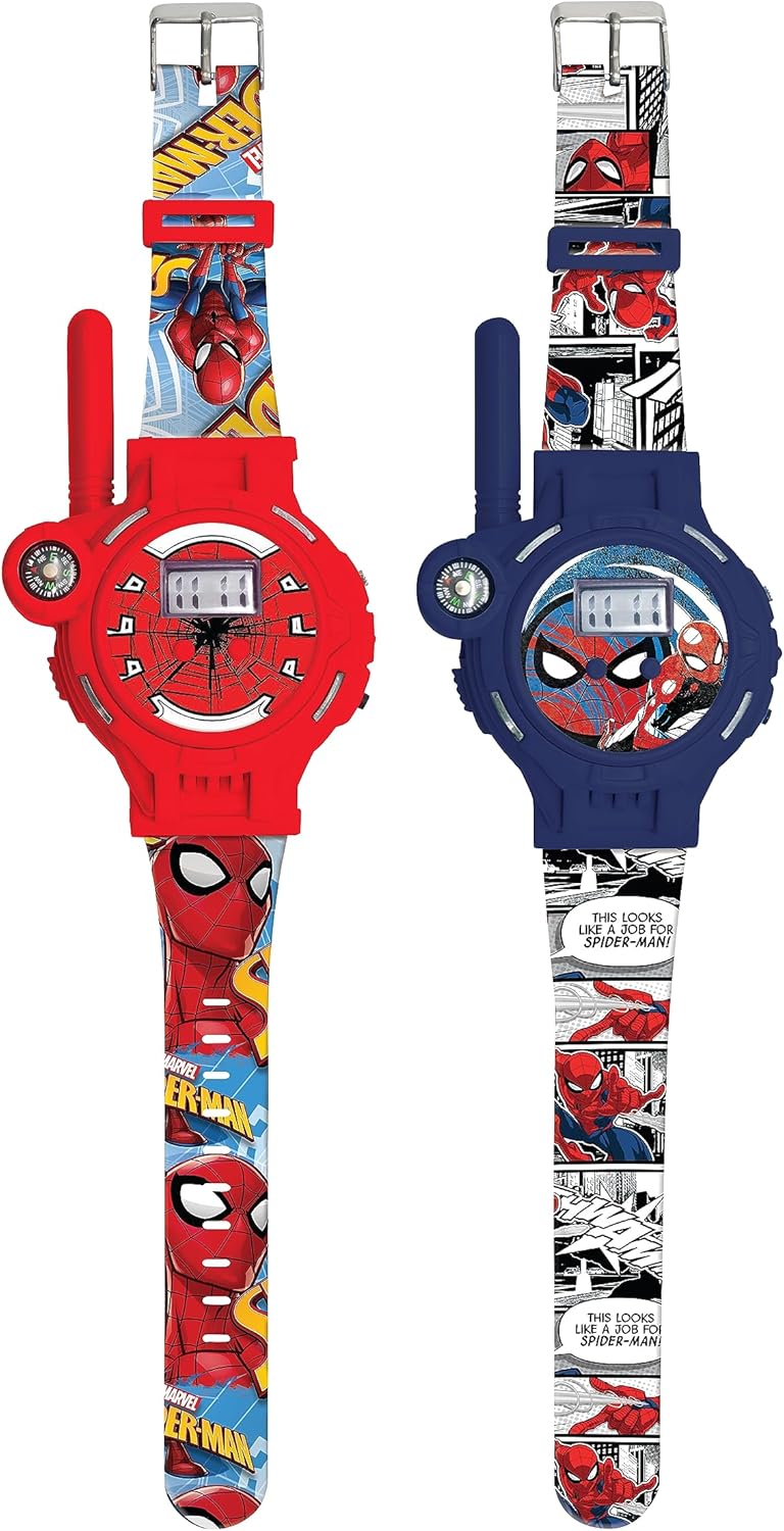 Montres talkie-walkies Spider-Man rechargeables avec lampe de poche et boussole