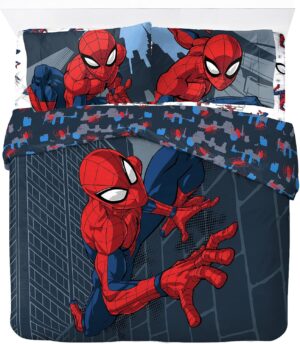 Parure de lit Marvel Spiderman 200x200 en 100% coton avec 2 taies