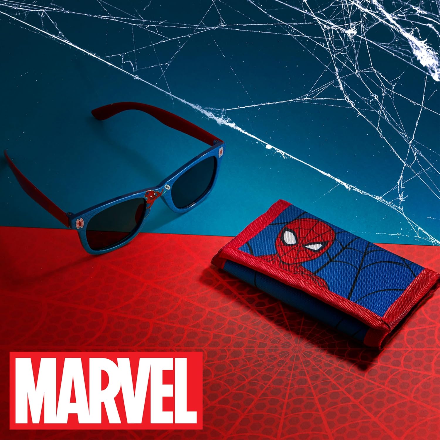 Ensemble enfant Spider-Man Marvel avec lunettes de soleil et porte-monnaie – Image 2
