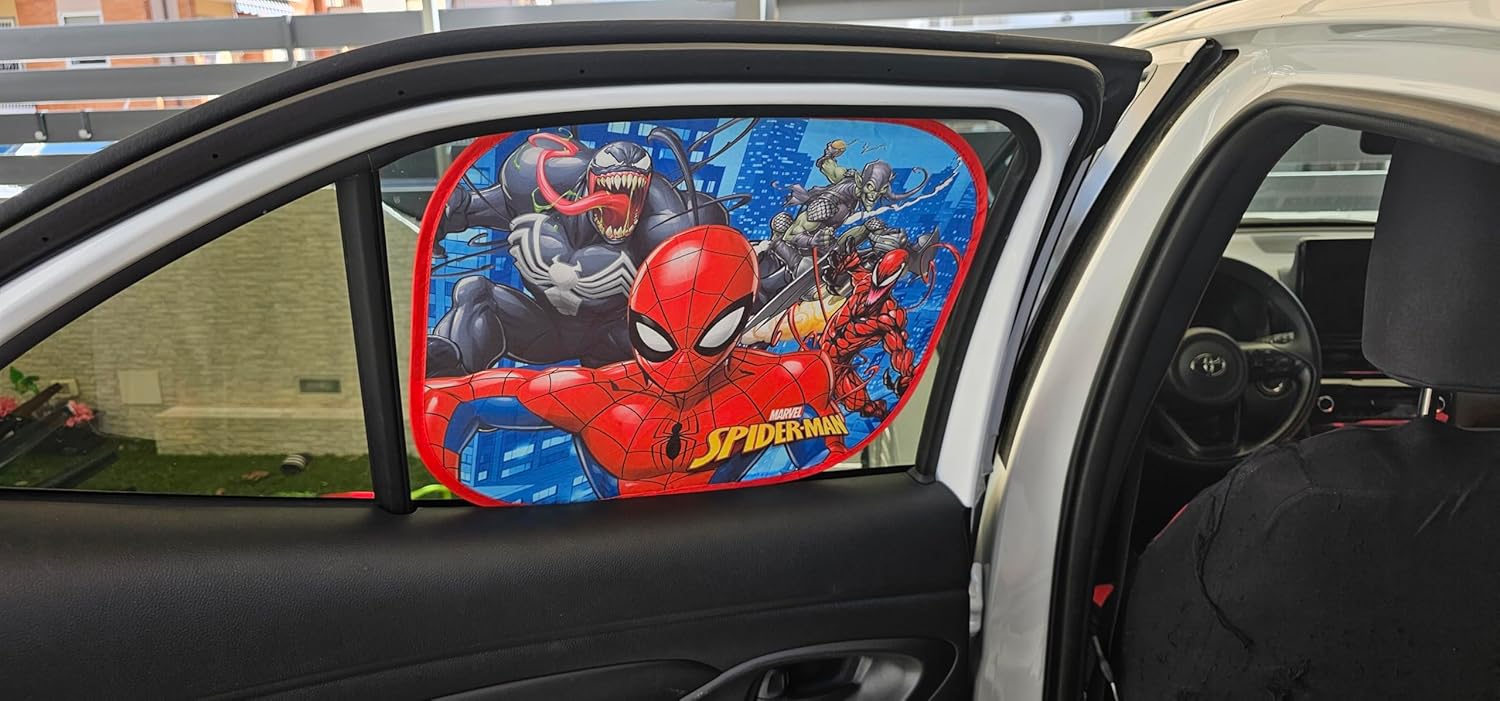 Rideaux pare-soleil latéraux Spider-Man pour voiture enfant – Image 2