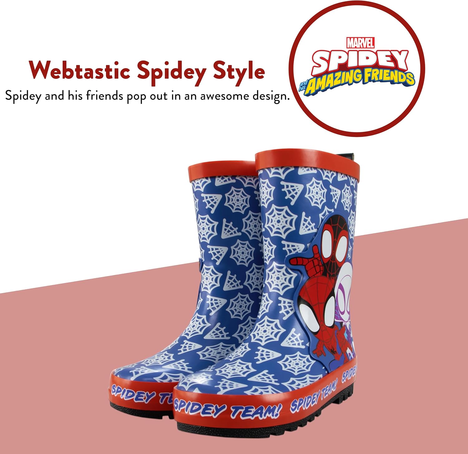 Bottes de pluie enfant Marvel Spider-Man avec Spidey et ses amis – Image 4