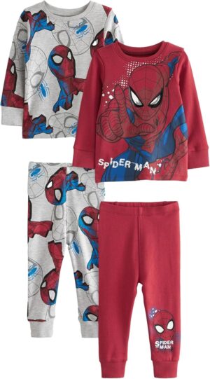 Pyjamas garçon NEXT Spider-Man lot de 2 rouge et bleu marine