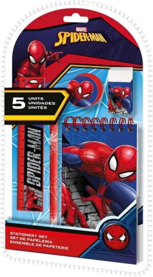 Set de papeterie Marvel Spider-Man 5 pièces avec gomme