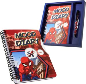 Agenda intime Marvel Spider-Man rouge A5 avec stickers et stylo