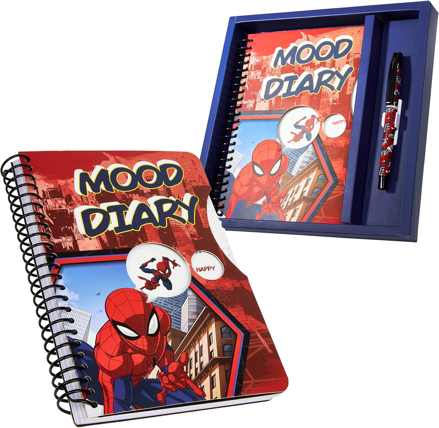 Agenda intime Marvel Spider-Man rouge A5 avec stickers et stylo