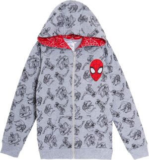 Veste à capuche zippée intégrale Spider-Man Marvel Avengers pour garçon